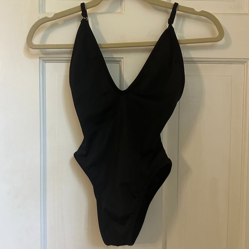 gooseberry intimates black one piece bathing suit